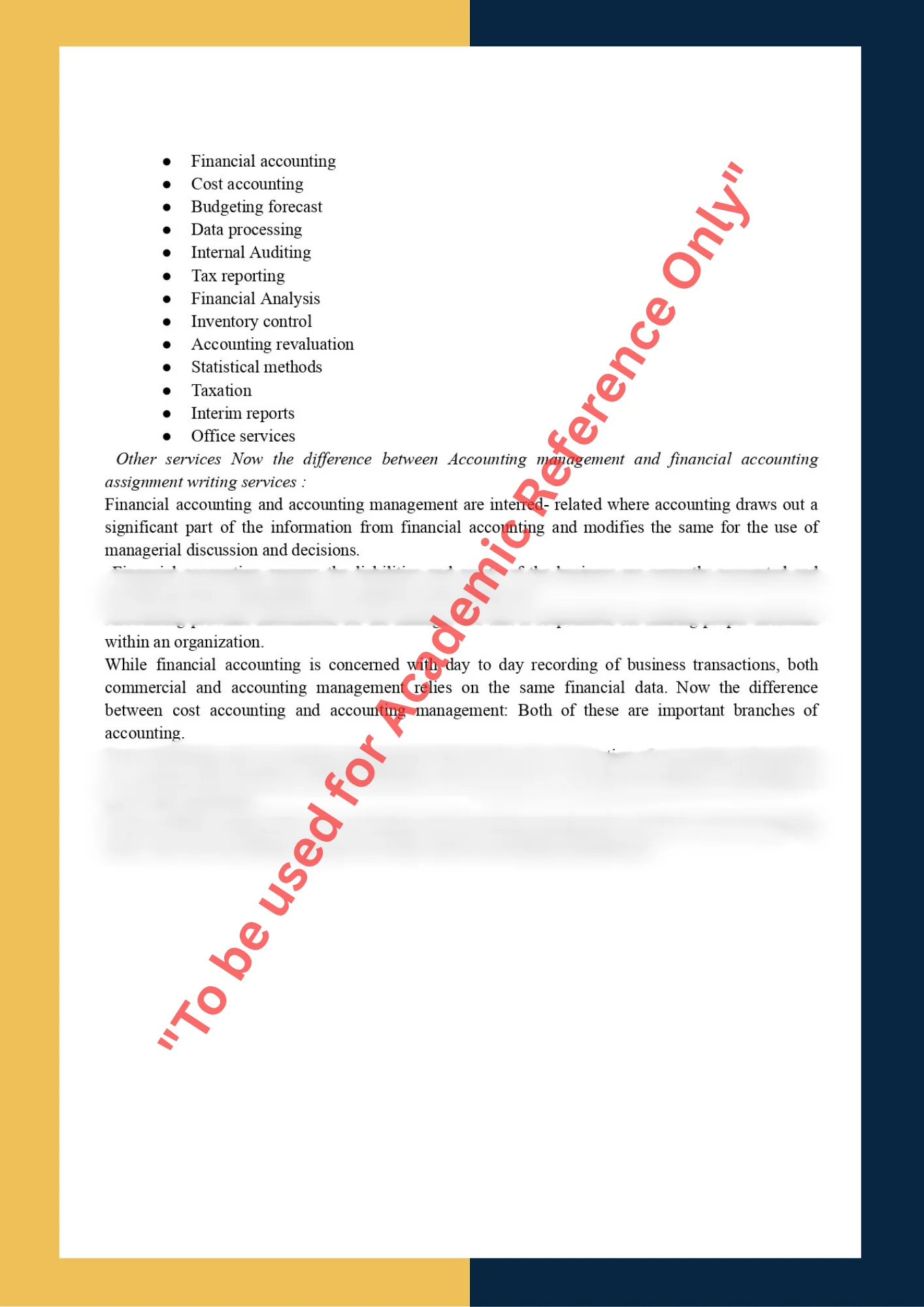Accounting Assignment sample 2